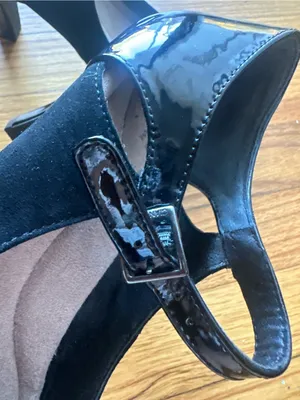 Giani Bernini Black Mary Jane Heels with Patent Strap thumbnail 4