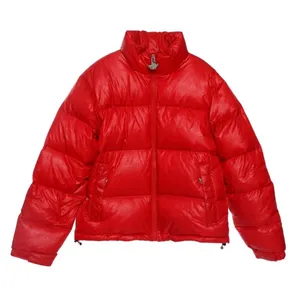 Boys Lie Red Puffer Logo Jacket in Red M/ L thumbnail 3