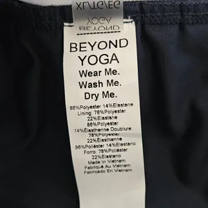 Beyond Yoga If You Pleats Tipped Elastic Mini Skirt Navy Striped Waist XL NEW thumbnail 10