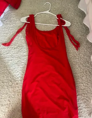 Amazon red mini dress thumbnail 2