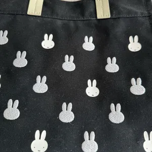 Miffy 2WAY Siffler Tote Bag Handbag Monogram Pattern Habitas 2 Way Black thumbnail 3