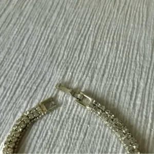 Tennis Bracelet Vintage “Renata” Rhinestone Silver Tone Tennis Prep Chic Elegant thumbnail 5