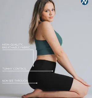 Nirlon High Waisted Biker Shorts thumbnail 3