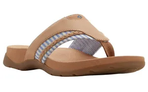 NWT Sperry Womens Daliahfish Flip Flop Thong Sandals 14185896 Tan Brown 8.5M thumbnail 1