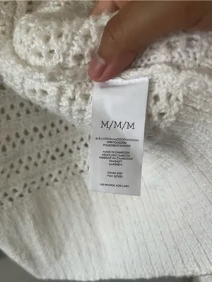 Cabi White Crochet Open Knit Cardigan Medium Coastal Fisherman Beachy Resort thumbnail 4