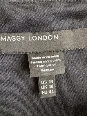 Maggy London Black and White Patterned Midi Dress thumbnail 6