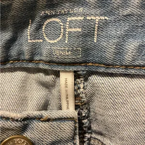 Light Blue Distressed Jeans by Loft size 14 slim thumbnail 3