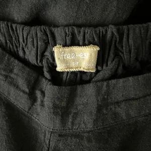 Free People Free-est Linen Viscose Black Wide Leg Pants OB1263884 Size Small thumbnail 6