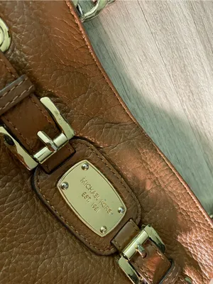 Michael Kors Brown Pebbled Leather Crossbody with Gold Hardware thumbnail 3