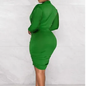 Women’s Sexy Green Long Sleeve BodyCon Party Dress Size 10/12 NEW thumbnail 2