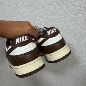 Nike Men's Chocolate Brown and White Sneakers thumbnail 3