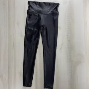 SPANX revolve anthropologie crocodile high rise brown leggings travel slimming thumbnail 9
