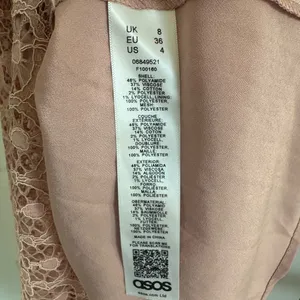 ASOS Blush Pink Lace Midi Dress Open Back Pinny Bodice Women’s 4 NWT thumbnail 5