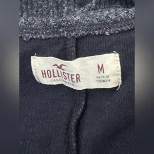 Hollister Charcoal Knit ribbed cold shoulder long sleeve soft Dress Euc medium thumbnail 7