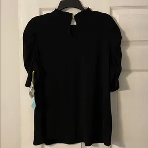 CeCe Elegant Black Women's Blouse size 1X brand new length 25” bust 44” thumbnail 4