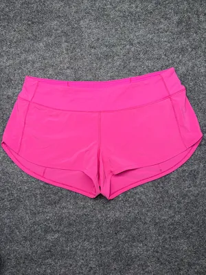 Lululemon Speed Up Shorts in the bright Sonic Pink colorway thumbnail 2
