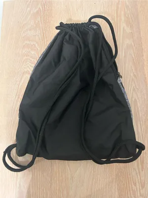 adidas Heather Grey and Black Drawstring Backpack thumbnail 2