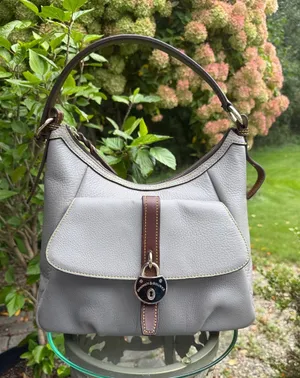 Dooney & Bourke Samba Leather Logo Lock Hobo Bag thumbnail 1