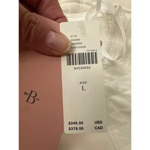 BHLDN Strapless‎ Satin Tulle Bridal Midi Dress NWT Large thumbnail 7