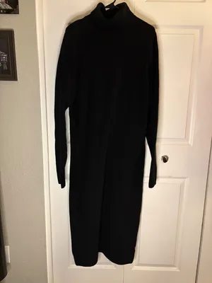 Black Gap Turtleneck Sweater Dress L Tall thumbnail 4