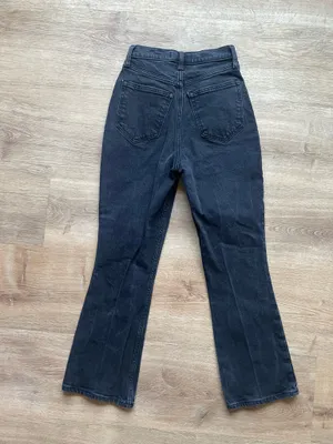 Abercrombie & Fitch Curve Love The Kick Flare Jeans Black 24 00R High Rise thumbnail 4