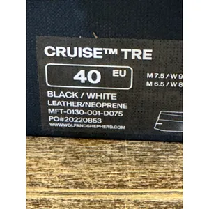 Wolf & Shepherd Cruise Tre Size 40 W 9 M 7.5 Black White Leather Slip On Sneaker thumbnail 10