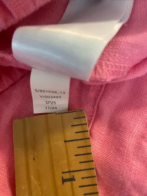 Athleta Retreat Linen High Rise Wide Leg Pant Pink XXS (SP25) thumbnail 8
