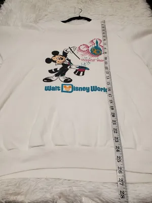 Disney World Anniversary Vintage Mickey Mouse Sweatshirt in White XL thumbnail 5