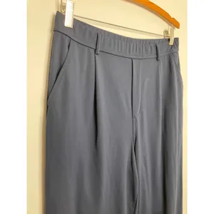 Halara Trousers Womens Medium Navy Blue Excellent Pleated High Rise Wide Leg thumbnail 2
