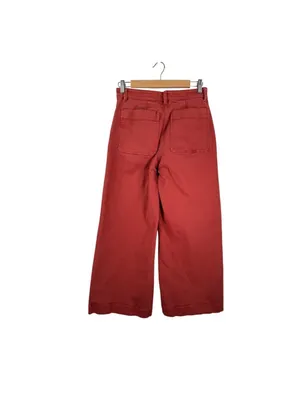 $98 Everlane Wide Leg Crop Jeans in rust orange terracotta size 0 thumbnail 7