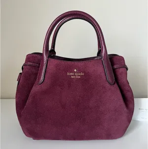 Kate Spade Dumpling Suede Small Satchel Bag thumbnail 1