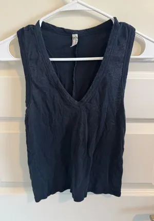 Intimately Free People Black Tank Top thumbnail 1
