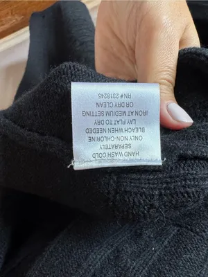 Vintage Vineyard Vines Black Cashmere Wool Cable Knit Detail Shawl Wrap One Size thumbnail 4