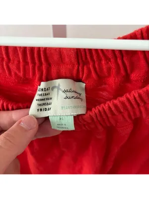 Anthropologie Saturday Sunday EUC Women's Felicia Red Off the Shoulder Top XS thumbnail 3