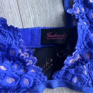 Frederick’s of Hollywood Blue Lace Bralette Medium New thumbnail 3