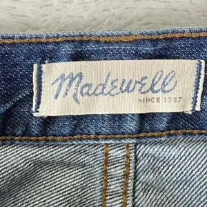 Madewell Straight Leg Crop Jean Blue Medium Wash 100% Cotton Denim E9639 Size 30 thumbnail 2