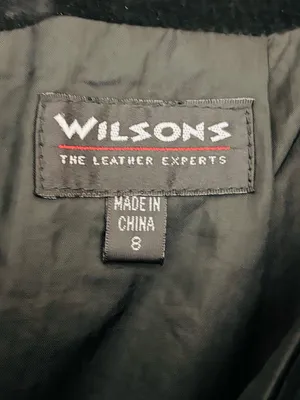 Wilson's Leather Vintage Black Suede Leather A-Line Mini Skirt 90s Minimalist Size 8 thumbnail 4