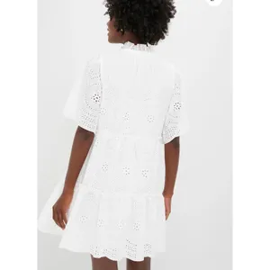 NEW Tuckernuck White Eyelet Crawford Dress Size XXS thumbnail 3