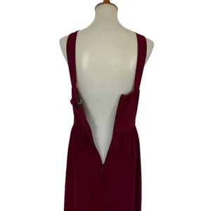 Lulus Large Maroon Bridesmaid Maxi Dress‎ Formal Evening Gown thumbnail 7