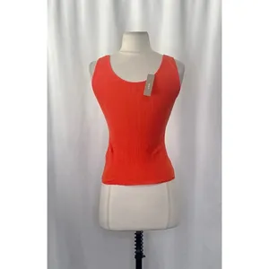 NWT!! J. CREW Pointelle Tank Top Scoop Neck Solid Orange Aperitif Red XX-Small‎ thumbnail 9
