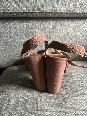 Kaari Blue Mauve Woven Slingback Heels thumbnail 4