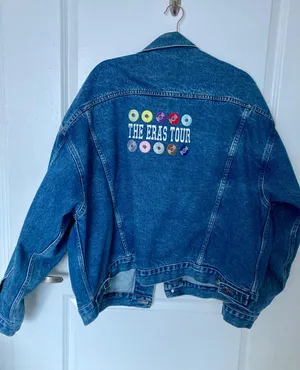 Taylor Swift The Eras Tour Embroidered vintage Jean Jacket thumbnail 2