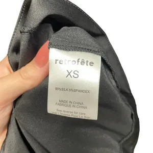 Retrofête Caye Hi-Low Silk Skirt in‎ Black Size XS thumbnail 12
