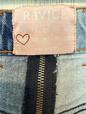 Revice Denim Women’s Size 28 Two-Tone Zip Front Skinny Jeans Y2K thumbnail 6