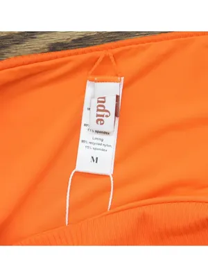 NWT Andie Ribbed 90s High Waist Bikini Bottom AB488 Vermillion Orange M thumbnail 6