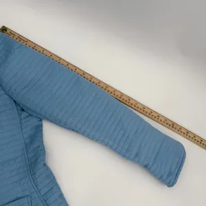 Harve Bernard Jacket Womens 10 Blue Quilted Button Up Cuff Sleeves - flaws/read thumbnail 11