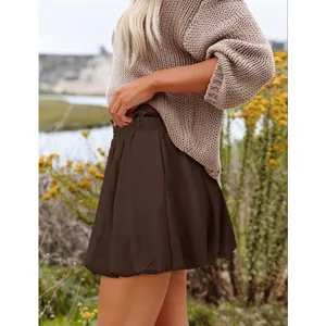 NEW Bubble High Waisted Ruffle Poof Cotton Blend Mini Skirt L thumbnail 6