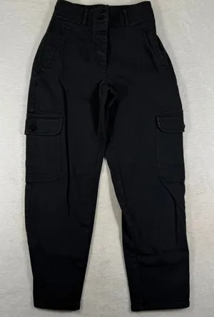 Wilfred Free Aritzia Black Modern Cargo Pants High Rise Tapered Size 2 thumbnail 1
