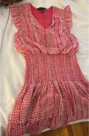 AQUA Dress ruched waist pink thumbnail 1