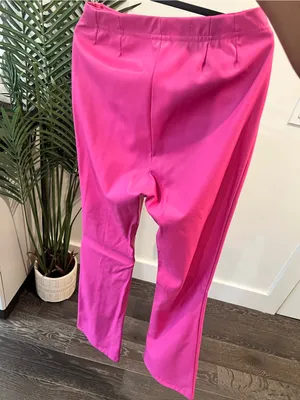 Hot Pink Satin Pants thumbnail 4